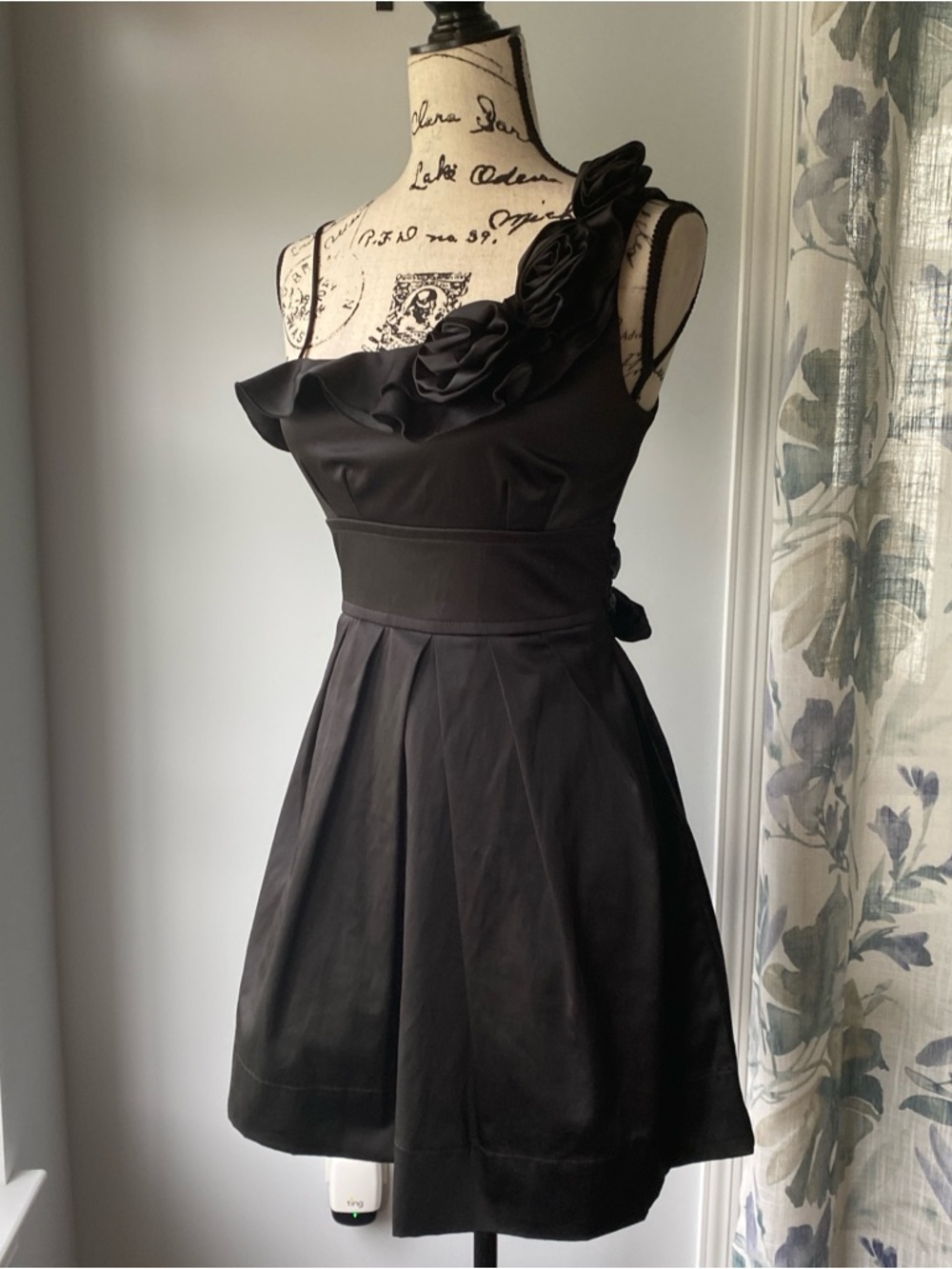 Y2K Black Goth Fairy Fit N Flare Prom Dress Mini Gown Hoco Formal Dress size 3
